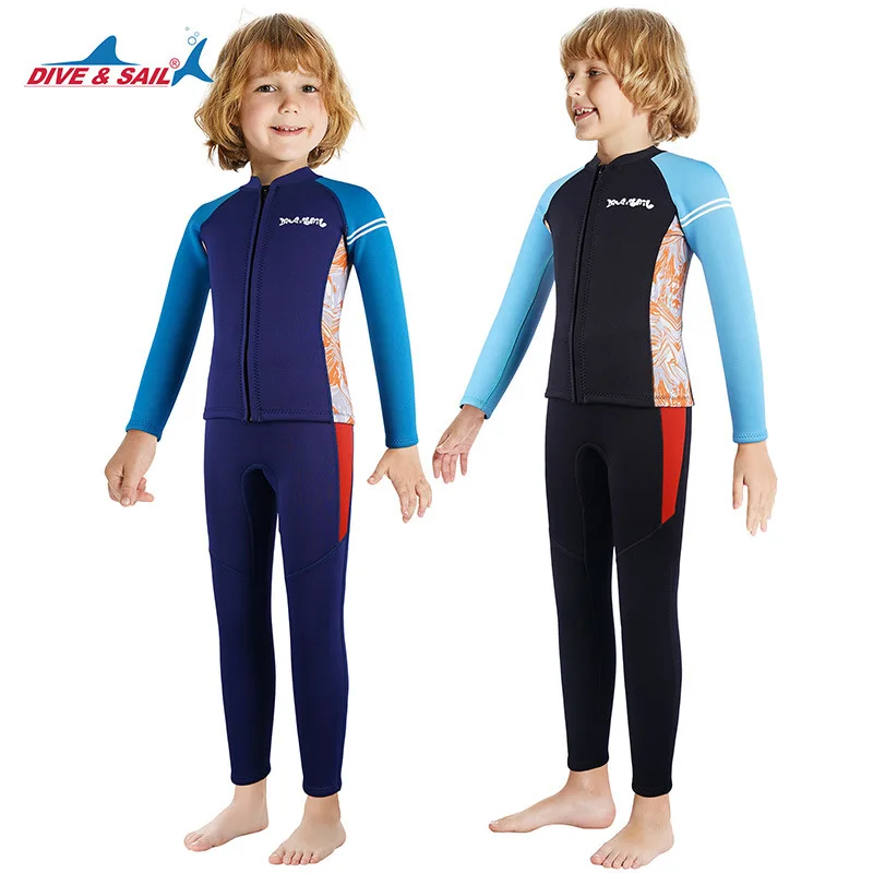 

Children's Split Diving Suit2.5MMLong Sleeve Warm Diving Suit Outdoor Cold-Proof Swimming Surfing Suit