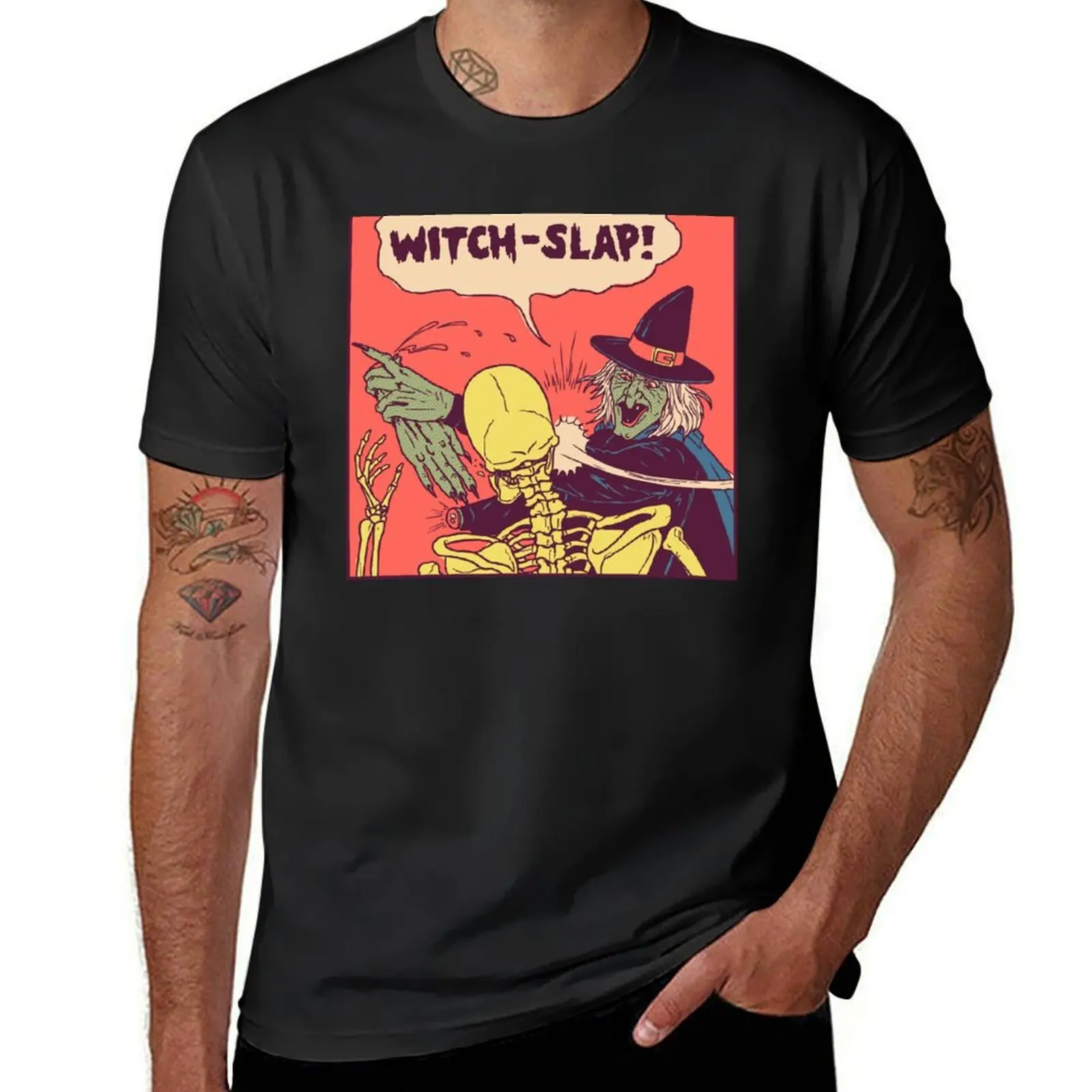 Witch-Slap T-Shirt tops graphics summer tops Short sleeve tee mens graphic t-shirts anime