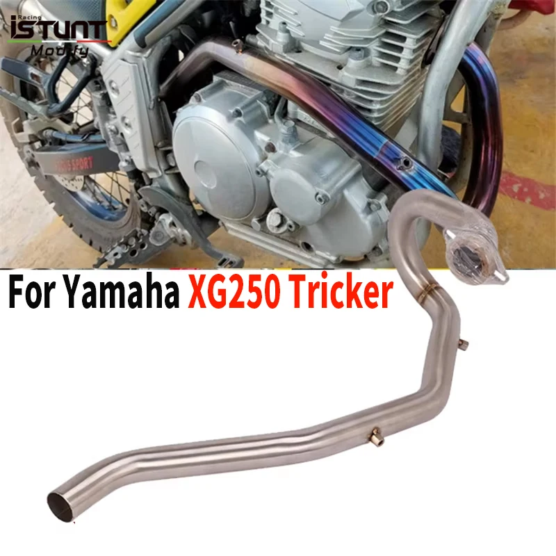 

Slip On For Yamaha XG250 Tricker Motorcycle Exhaust Header Pipe Front Mid Link Connect Original Escape Muffler Stainless Steel