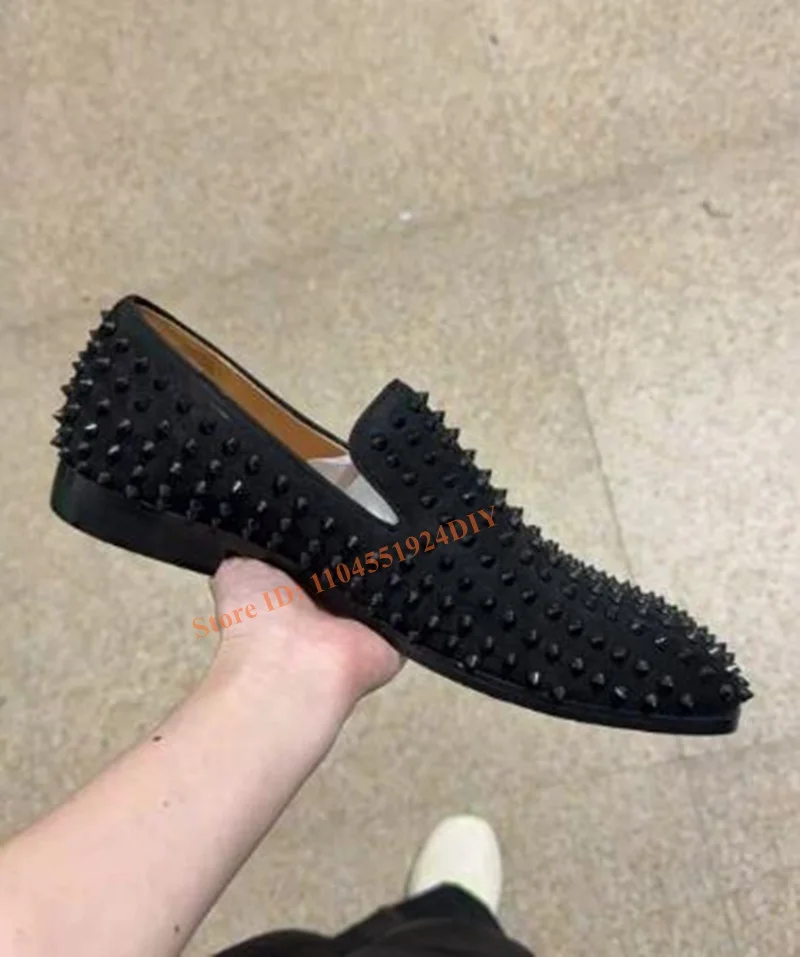 Designer-Slipper mit Nieten und erhöhtem Leder zum Schnüren für Herren, Übergröße 47