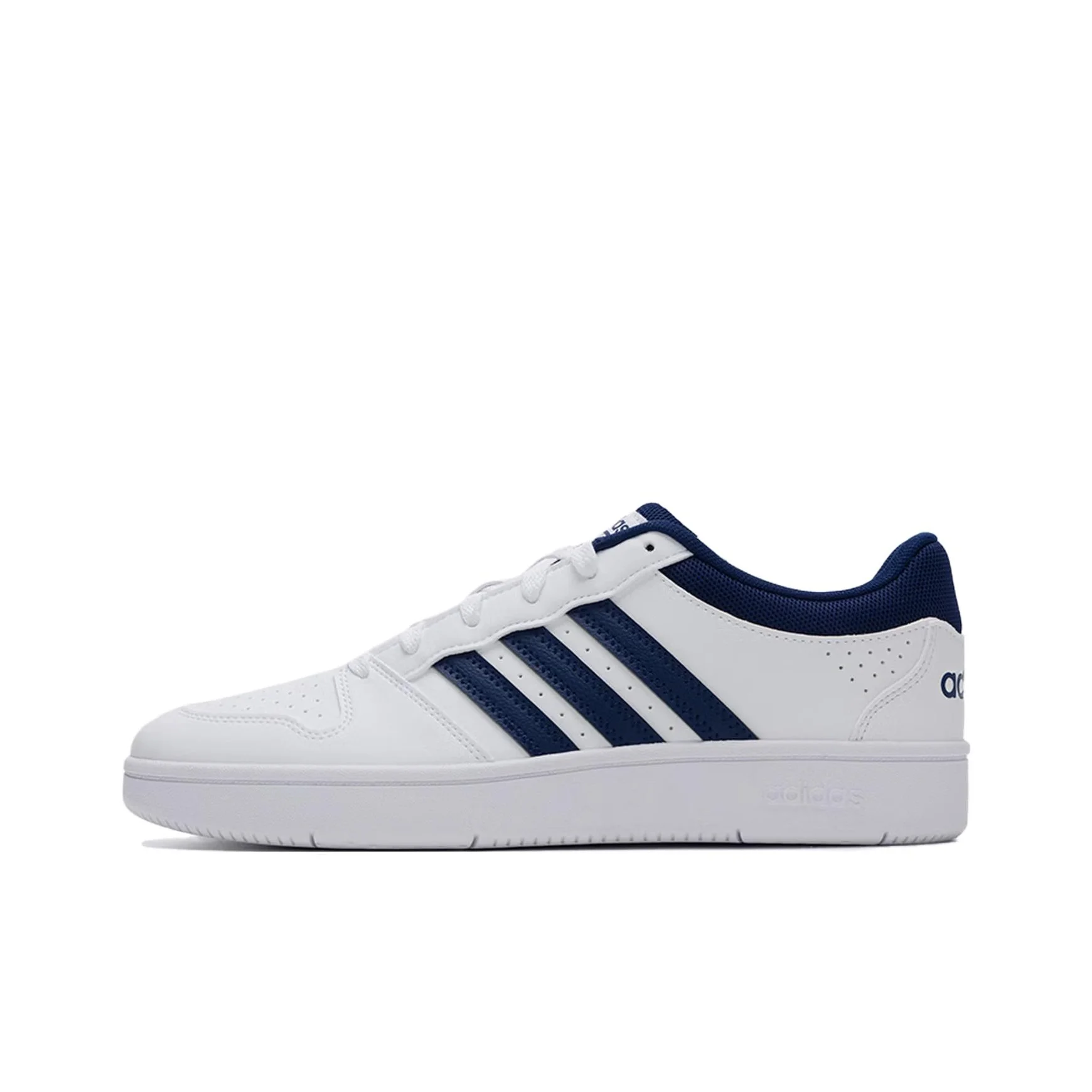 Adidas Hoops Textile, Synthetic Leather Low top Skateboard Shoes Men's White KI1058