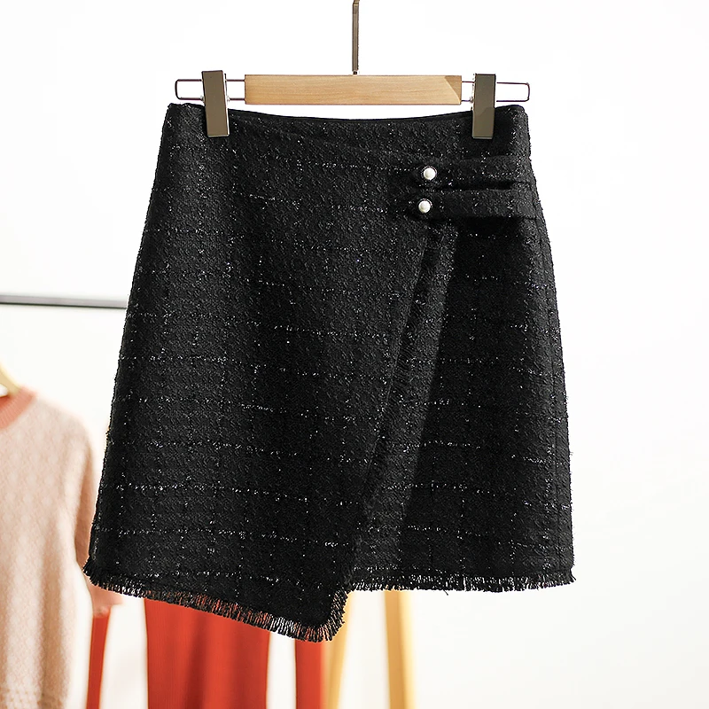 

Spring 2026 XKING A-Line Skirt Irregular High Waist Street Style Women's Fashion Polyester Blend Midi Skirt