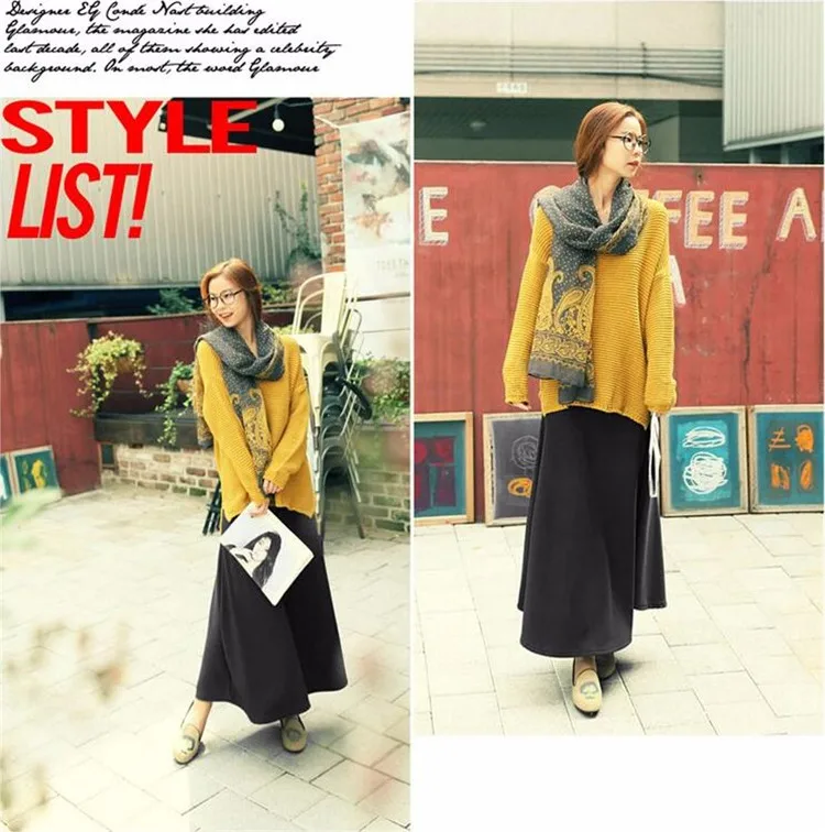 Autumn 2024 Women Winter Thick Cotton Long velvet Skirt England Casual Natural Waist Aline Spring vintage Skirt plus size 5XL