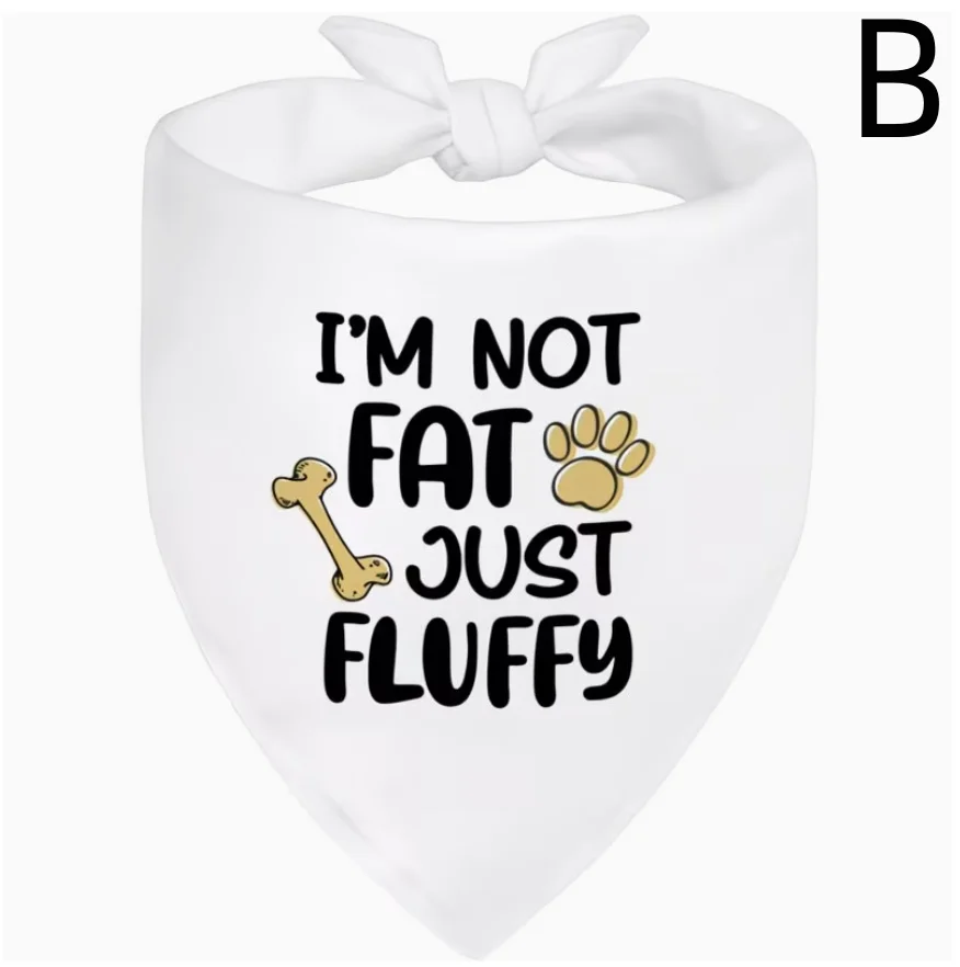 1pcs  I'm not fat/My Dad & Mom are getting Married  Pet triangle scarf, wedding decoration triangle scarf, suitable for pets view 4