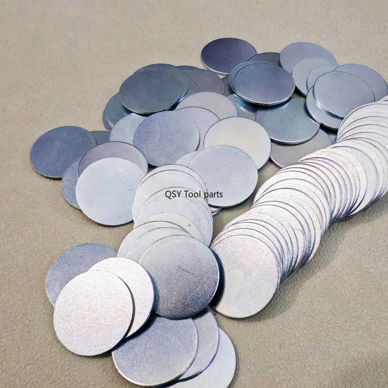 100Pcs Ultra-thin Round Iron Sheet Circular Iron Plate Galvanized Iron Sheet Rust Proof Magnet Can Attract 0.3mm 0.5mm 0.8mm 1mm