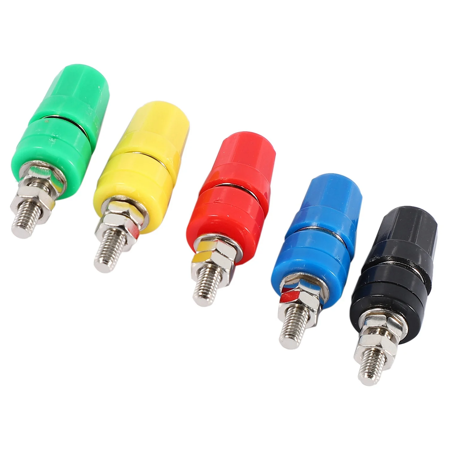 5Pcs M4X36 Pure Copper Terminal 4Mm Banana Jack Socket 20A Binding Post Banana Plug Connector