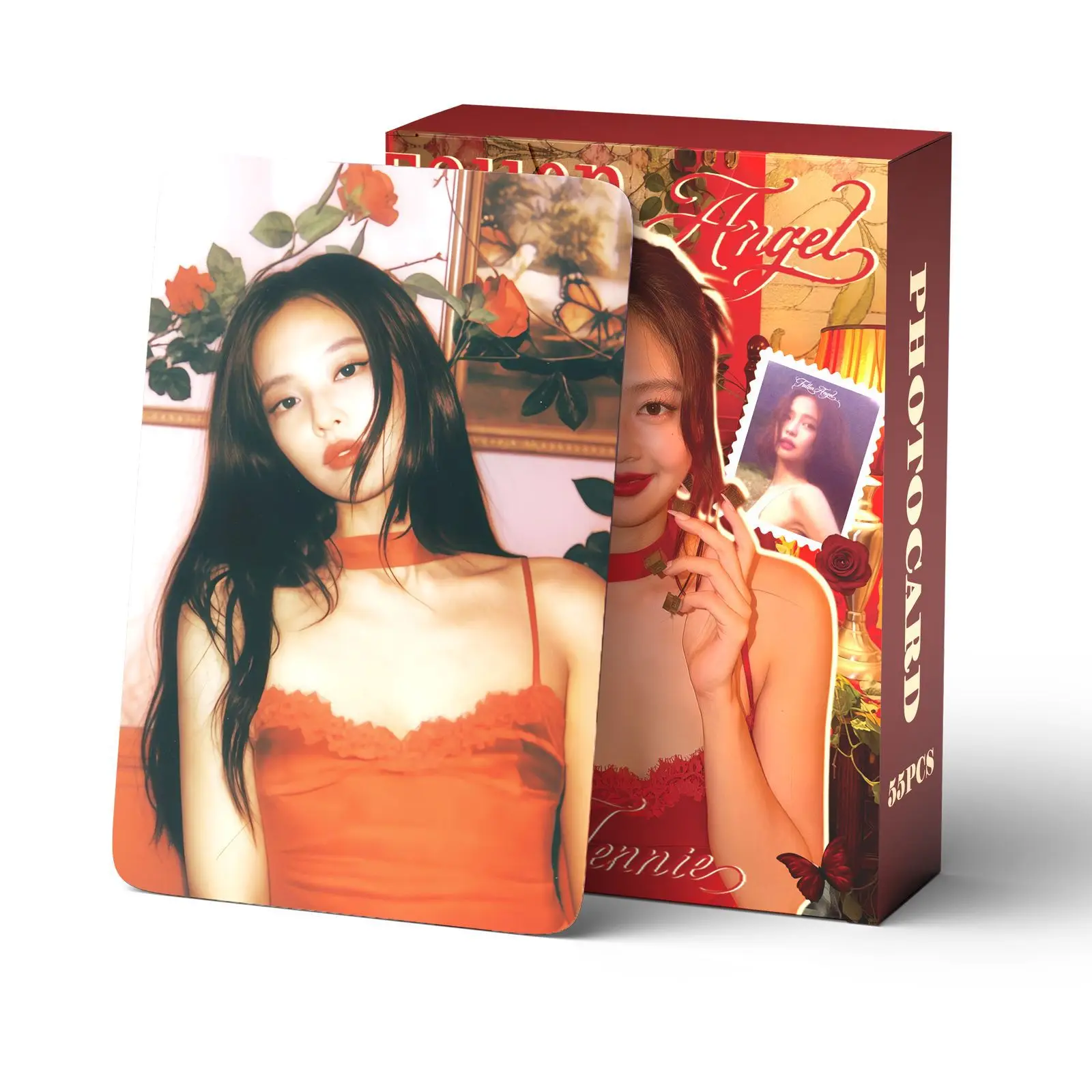 55PCS Single ALbum FALLEN ANGEL Mini LOMO Card Photocards HD Fans Collection Cards Decorative Present Gifts