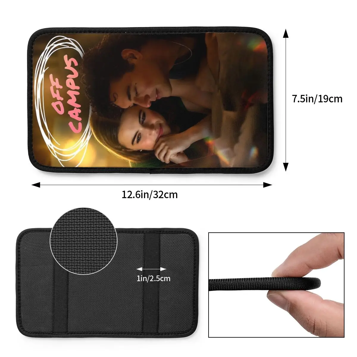 Off Campus Hannah And Garrett Center Console Cover Pad for Cars Car Interior Cushion Armrest Cover Mat