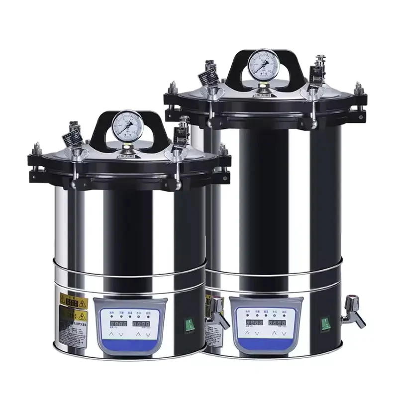Laboratory Portable Autoclave Using High Pressure Food Sterilizer 304 Portable Autoclave Made of Stainless Steel