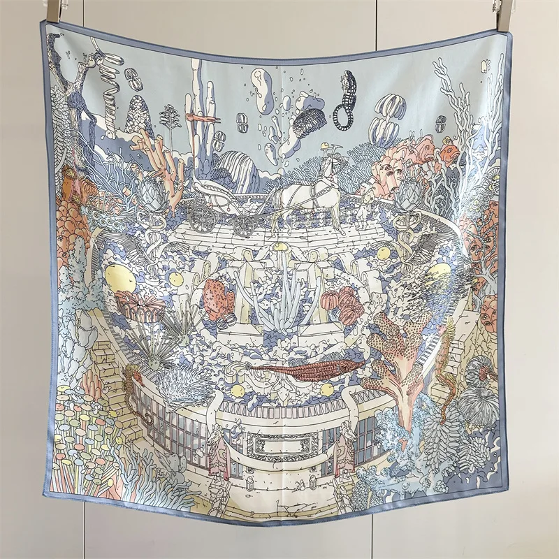 

Атласный шелковый шарф 90 см, роскошные мягкие банданы, роскошные аксессуары для одежды на шею, платки Femme, шали 90 см, подарок на день Святого Валентина