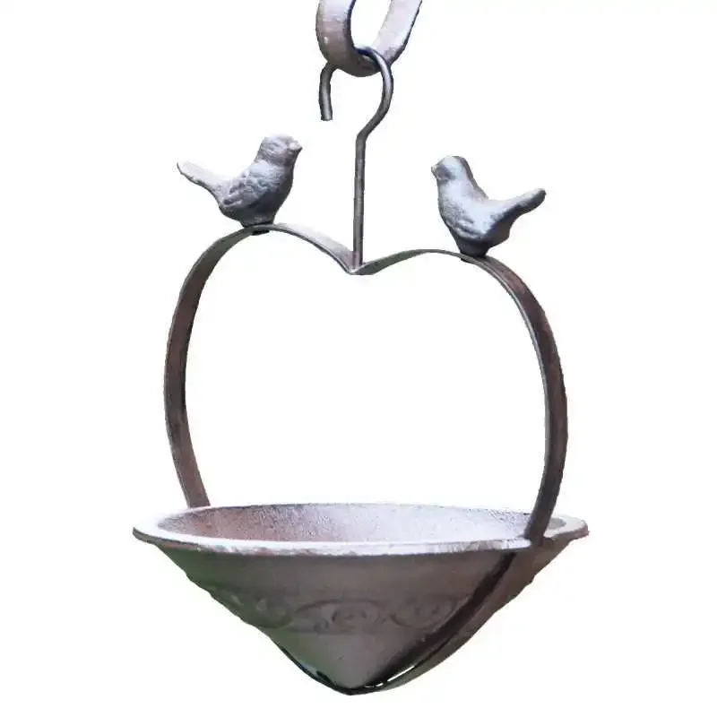 

American retro wrought iron outdoor cast iron hanging bird feeder garden ornament decorative garden gardening grocery hanging