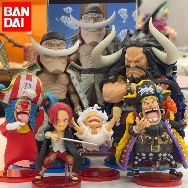 

Оригинальная анимационная цельная фигурка в наличии Bandai из аниме Shanks & Багги & kaidou коллекционные модели в подарок