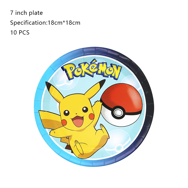 Pokemon Geburtstag Party Dekoration Neue Ligntning Pikachu Ballon Kid Event Liefert Einweg Geschirr Banner Hintergrund Platte