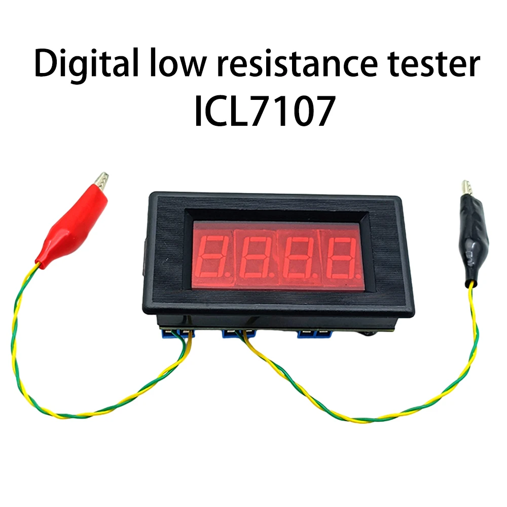 ICL7107 Digital Low Resistance Tester DIY Electronics Kit DC 5V High Precision 5V 35mA Red Display Soldering Training Kit