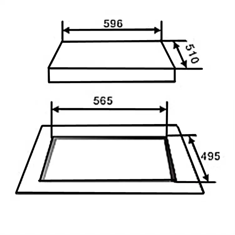 Made In China Kitchen Appliances  Glass Panel 4 Burners Gas Induction Combined Cooktop