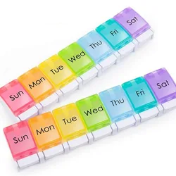 7/14 Days Weekly Pillbox Tablet Holder Medicine Storage Case Drug Container Pill Box Tablet Storage Box Organizer Pill Case