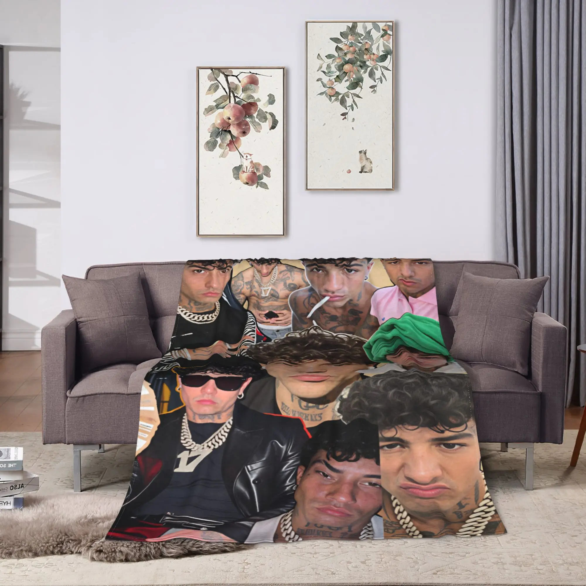 T-Tony Boy Poster Album Blanket  Travel Office Flannel Throw Blanket For Outdoor Super Warm Design Quality Bedspread Gift