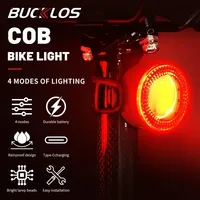 BUCKLOS Bike Taillights Headlight COB Bicycle Safety Warning Light MTB LED Front Rear Lantern USB Rechargeable Cycling Lamp Set