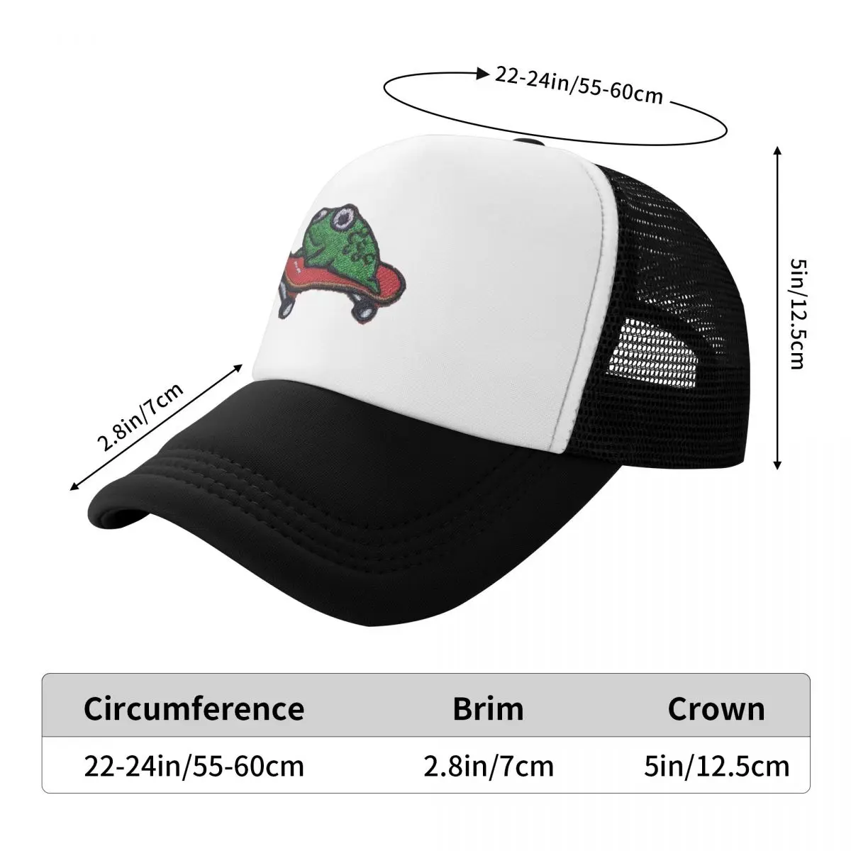 Skater Frog Sticker Baseball Cap, Anime Golf Wear Chapéus para Homens e Mulheres