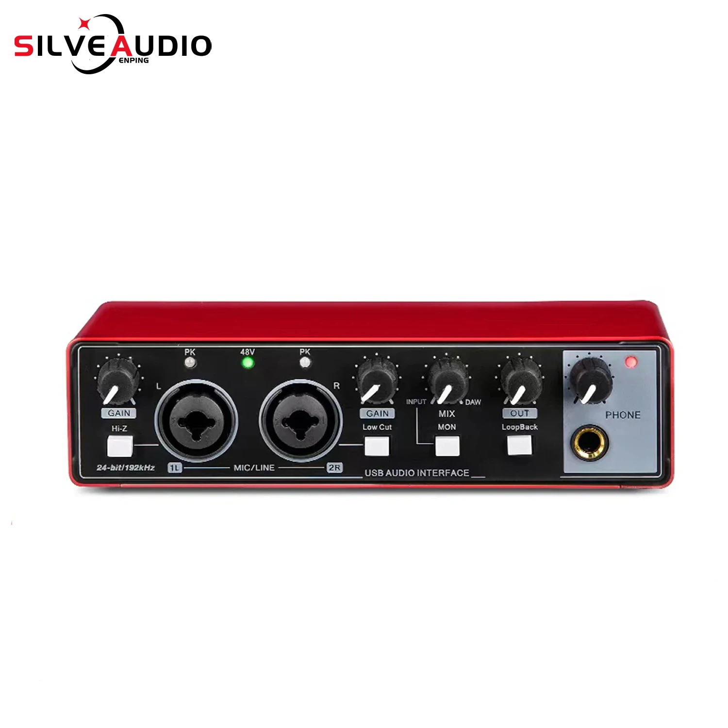 GAX-MD22 Audio Interface Recording Live Dubbing Equipment Singing USB External Guitar Audiobook Professional Sound Card