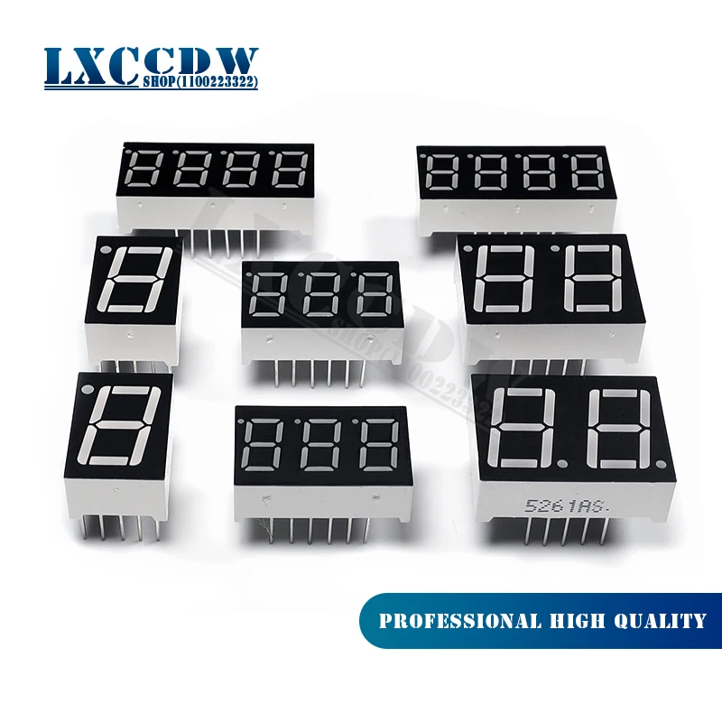 5pcs 0.28inch LED display 7 Segment 1 Bit/2 Bit/3 Bit/4 Bit Digit Tube Red Common Cathode / Anode Digital 0.28 inch 7segment