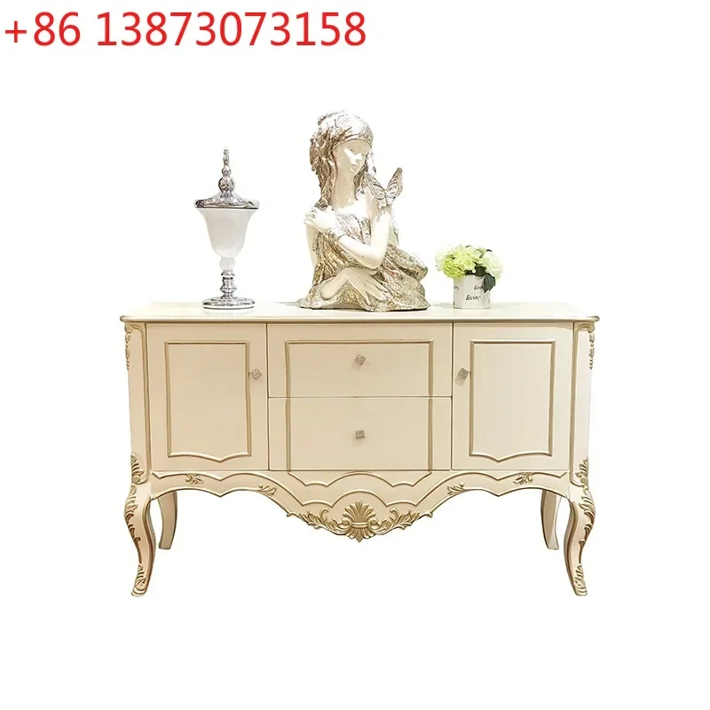 

French solid wood dining side cabinet, European-style palace luxury entrance cabinet, restaurant locker, tea cabinet, kitchen ca