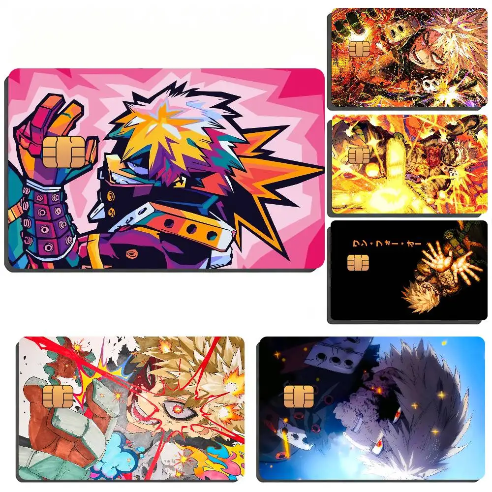 Anime K-Katsuki Bakugo Bank Card Sticker Film Tape Skin For Credit Card Debit Card Waterproof Stickers