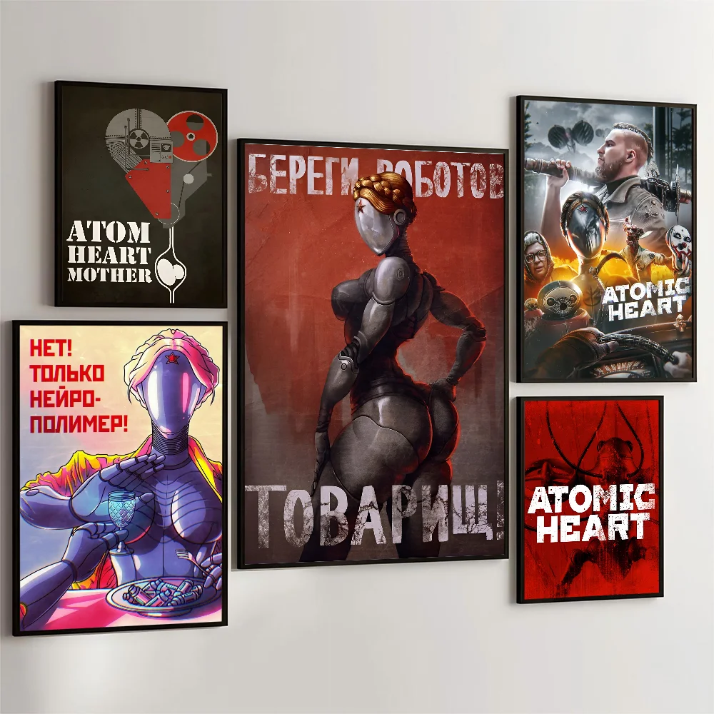 A-Atomic H-Heart Movie Whitepaper Poster Waterproof Paper Sticker Coffee House Bar Aesthetic Art Wall Painting