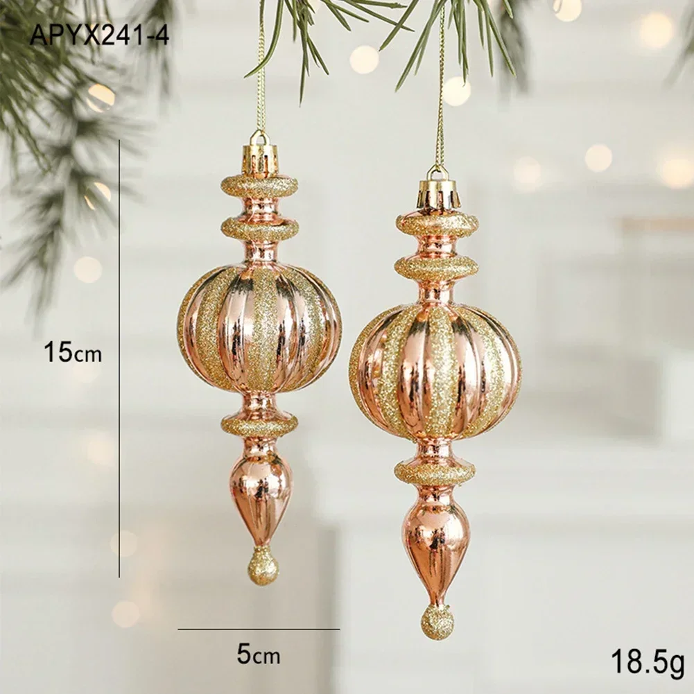 2pcs/set Christmas Tree Hanging Ornament Merry Christmas Pendant Navidad Home Xmas Gifts New Year Christmas Decor 2025 Natal