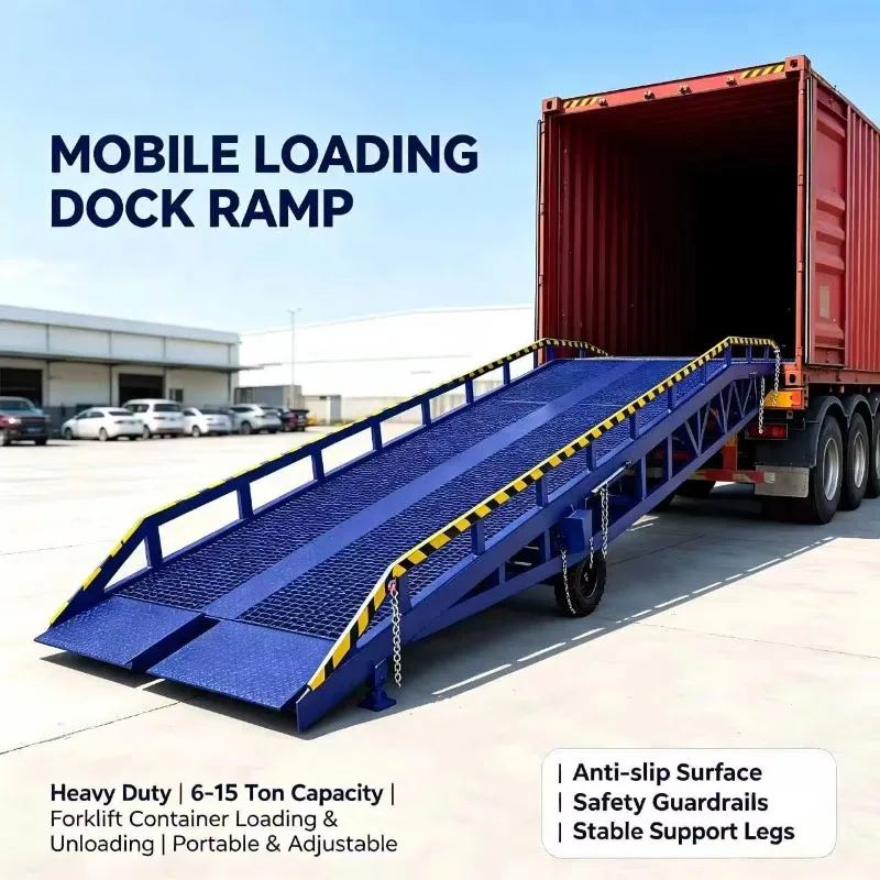Portable Mobile Boarding Bridge Lightweight Container Ramp for Small Logistics Warehouse Docking