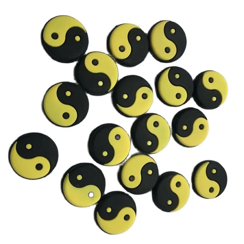 100 Pcs Taiji Yellow Tennis Racket Damper Shock Absorber Tenis Racquet Vibration Dampeners raqueta