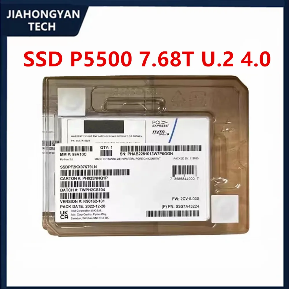 Asli untuk intel SSD P5500 1.92T 3.84T 7.68T U2 PCIE4.0 Enterprise grade Solid State Drive-SSD baru