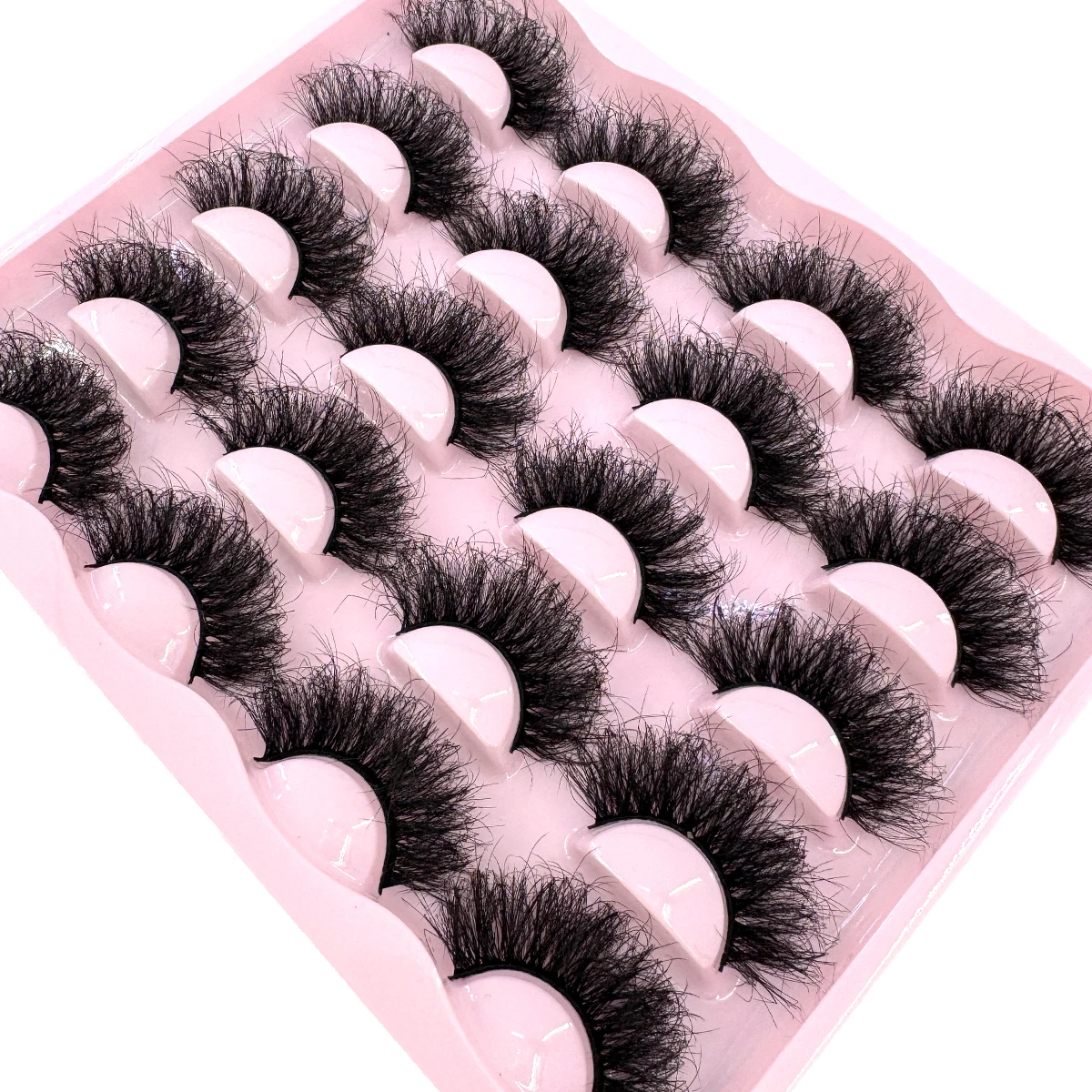 10 Pairs 3D Faux Mink Wispy False Eyelashes