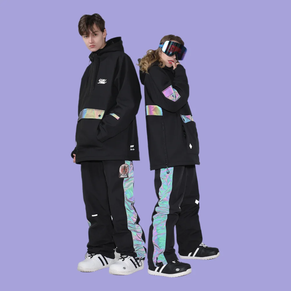 

GSOU SNOW Fashion Jacket and Pant High Quality Waterproof, Windproof, Skiing and Snowboard Outdoor Sports Coat Snowboarding