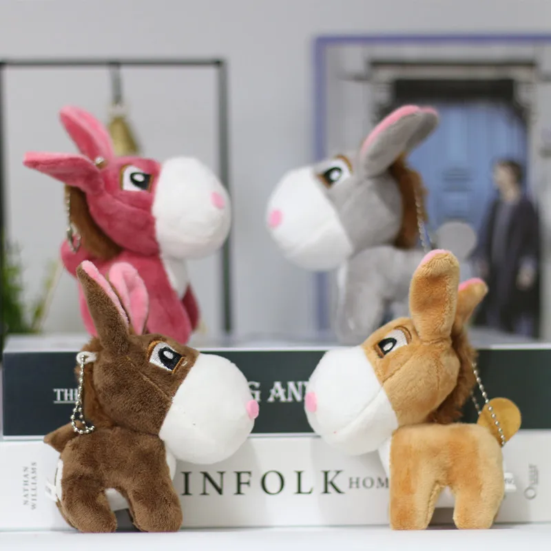 الحصان الصغير الطفل المفاتيح ألعاب من نسيج مخملي الحصان دمية زودياك المفاتيح كبير رئيس الحصان المفاتيح الحلي عطلة عيد ميلاد هدية الكريسماس #1