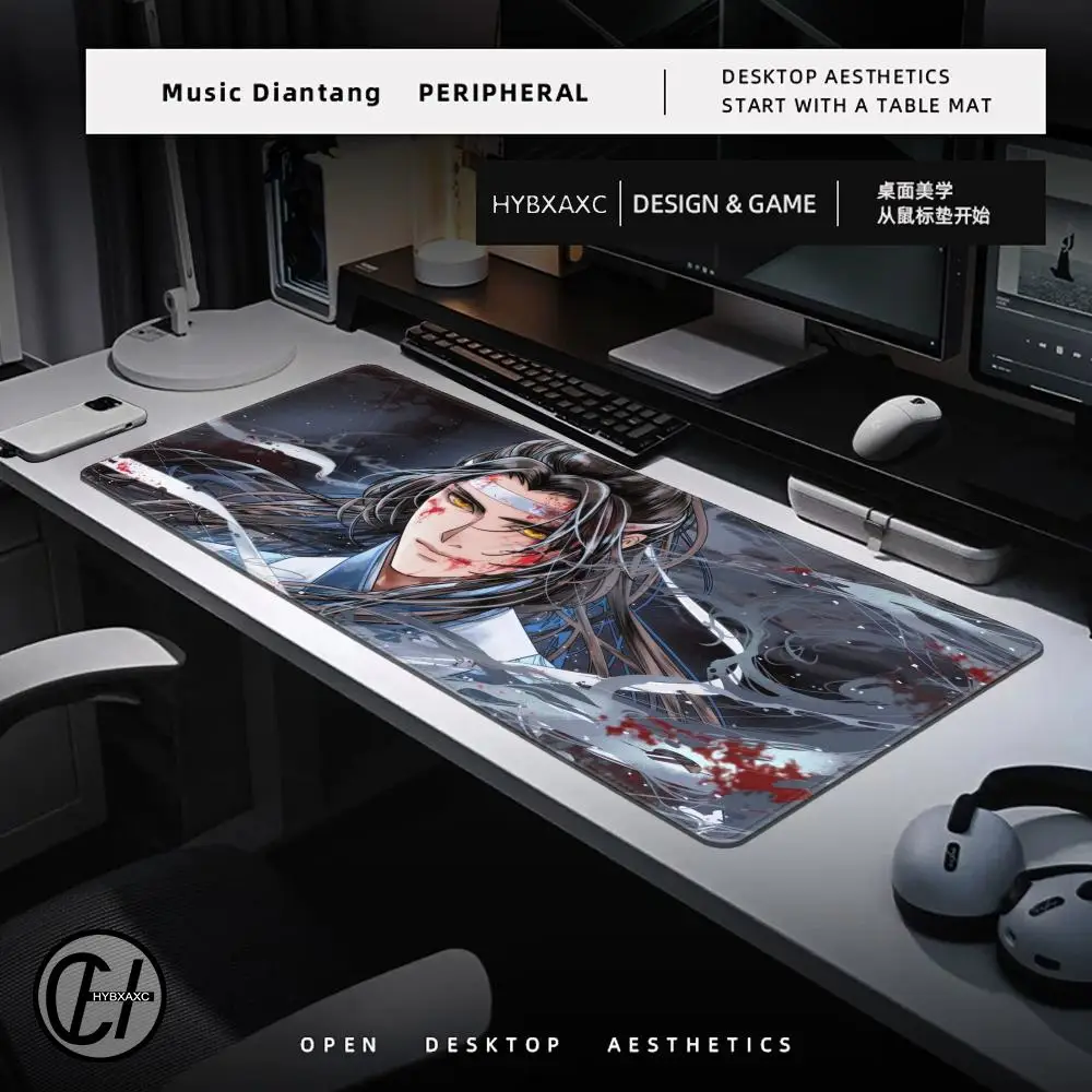 لوحة ماوس كبيرة على شكل رسوم متحركة من Mo Dao Zu Shi MDZS، لوحة ماوس ألعاب الكمبيوتر من Grandmaster of Demonic Cultivation، سجادة مكتب مضادة للانزلاق