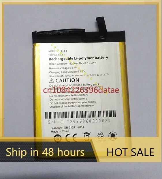 CUBOT NOTE 50 phone C41 battery 5200mah 3.87v for CUBOT NOTE 50 phone C41 battery