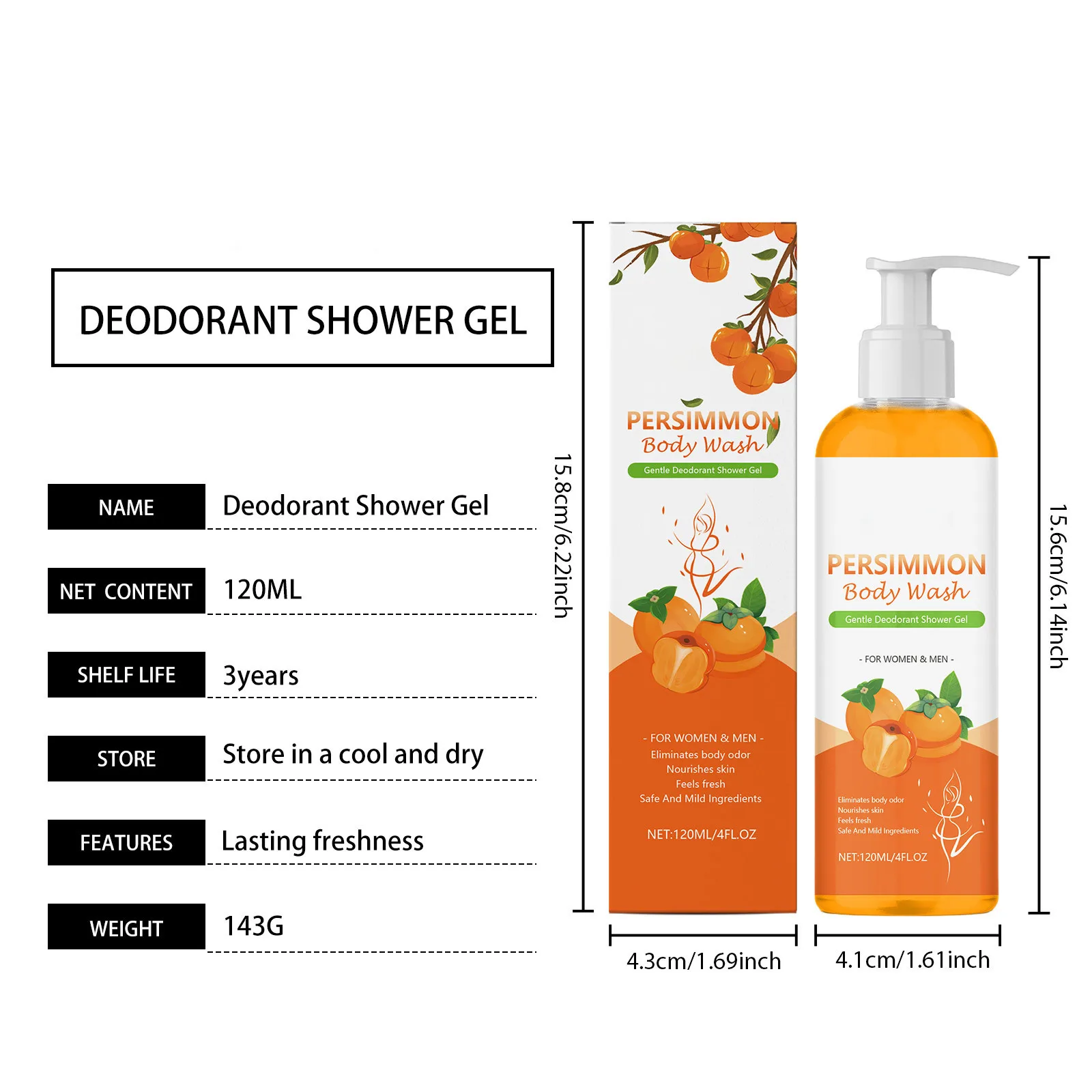 Il gel doccia detergente per il corpo è rinfrescante e idratante per la pulizia profonda, adatto agli studenti con un bel deodorante per la pelle