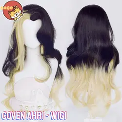 CoCos Game LOL Coven Ahri Cosplay Wig Game Cos LOL Coven Ahri Cosplay Dyeing Gradient Wigs