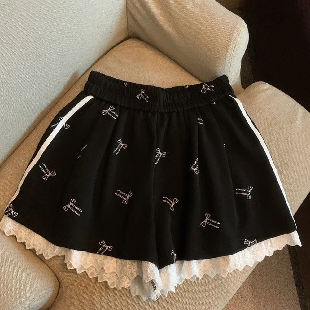 캐주얼 홀리데이 반바지 신축성 있는 허리 바지 캐주얼 외출 여성에게 적용 가능 여러 사이즈 사용 가능 새 상품