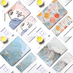 Random Design Laptop Case for Macbook Air 13.6 A2681 M1 A2337 Pro 13.3 16 Retina 15 A1398 A1466 A1278 A1502 with Keyboard Cover