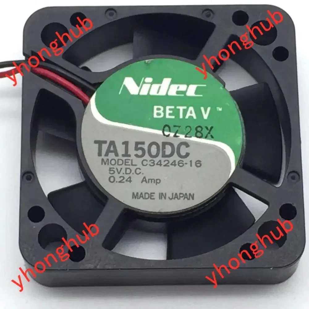 

Nidec C34246-16 Cooling Fan DC 5V 0.24A 40x40x10mm 2-wire