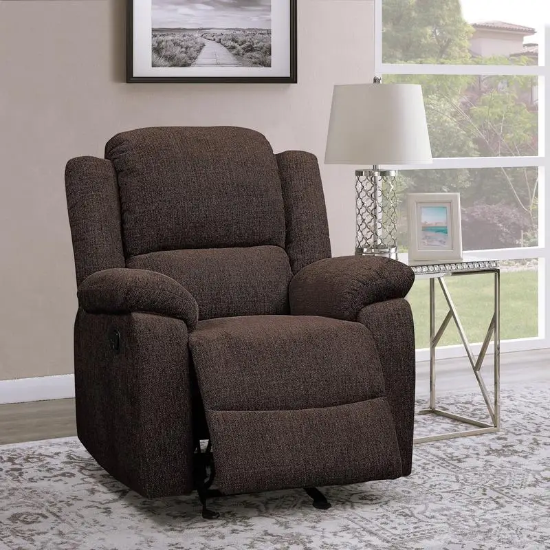 

Brown Pillow Top Glider Recliner Chair