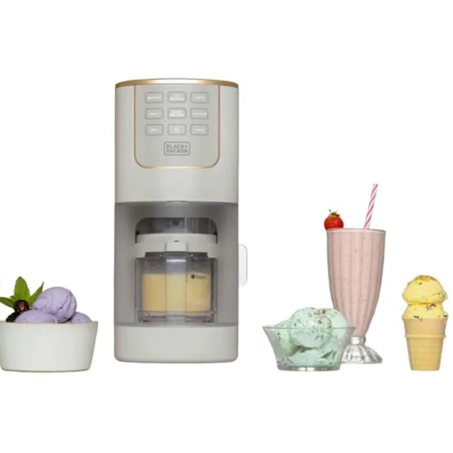 

Homemade Ice Cream Maker for Gelato Sorbet Milkshakes Frozen Yogurt Light Ice Cream with Mix-Ins Dairy-Free Keto-Friendly Desse