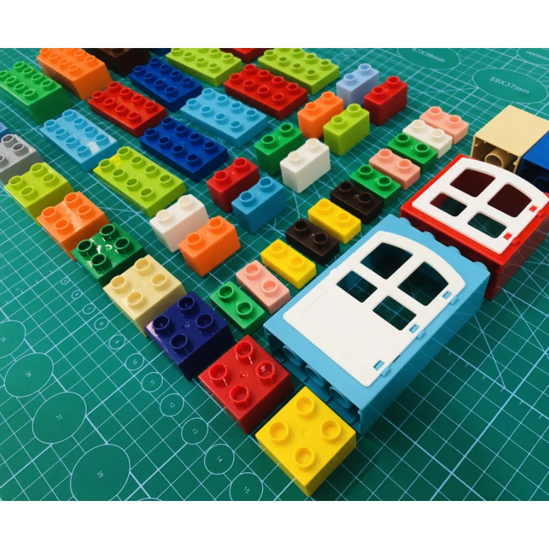 NEW 50PCS Children's Building Block Toys Compatible with Colored Large Particle Building Block Set Children's Creative Toys