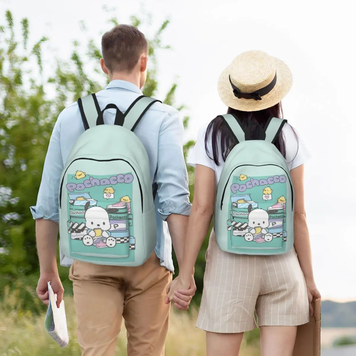 Pochacco neue Mode hohe Kapazität wasserdichten College-Rucksack trend ige Laptop-Reise buch Tasche 15in 17in