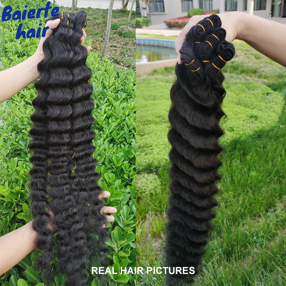 30 32 38 40Inch Loose Deep Wave Human Hair Bundles Remy Raw Indian Human Hair Weave Bundles 100% Human Hair Extensions For Women