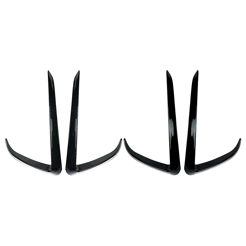 2Pcs Car Styling Front Bumper Fog Light Lamp Eyebrow Decoration Cover Trim For Tesla Model Y 2020 2021 2022 2023 ABS Plastic