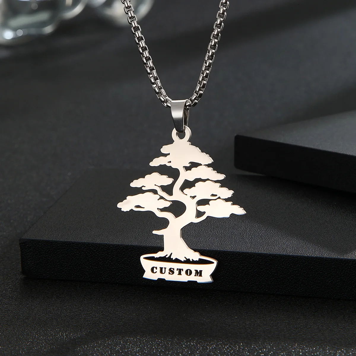 Custom Tree Of Life Name Necklace Personalized Mother Kids Family Member Names Gold Stainless Steel Pendant choker Jewelry Gifts
