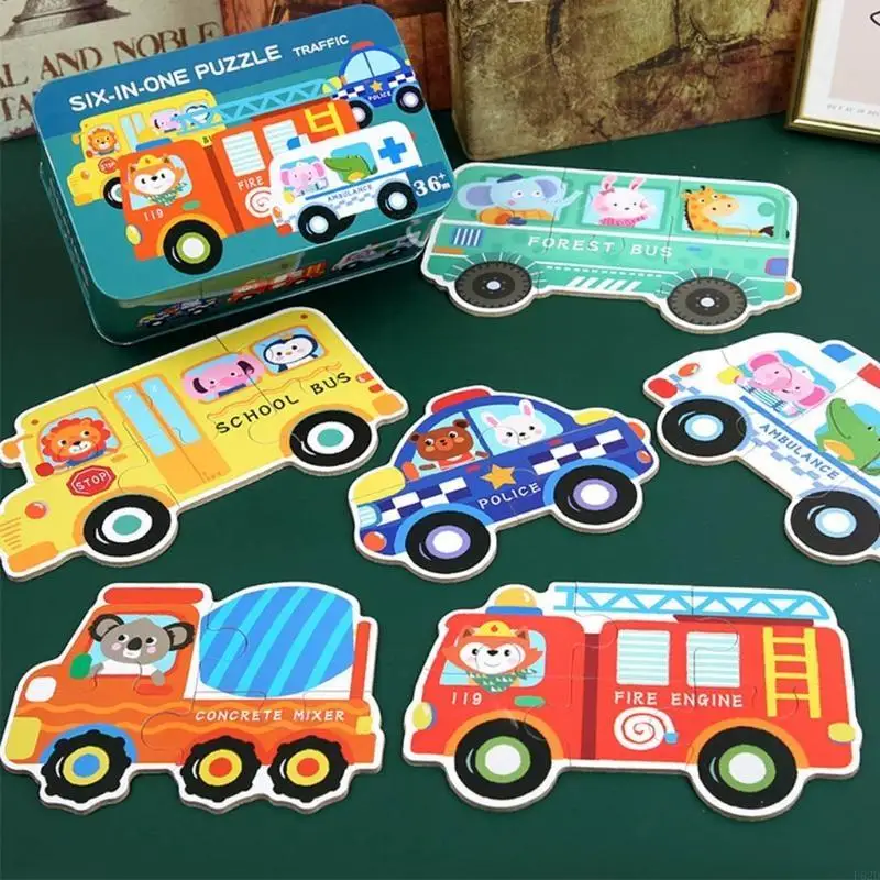 F62D 3D木製パズルブレインゲーム幼稚園幼稚園のための感覚おもちゃティーチャーエイド